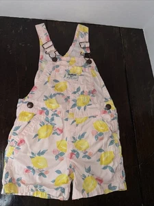 OshKosh Lemon Overall Denim Shortalls Overall Strampler Kleinkind Mädchen 3T - Bild 1 von 10