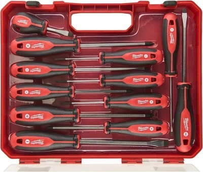 Milwaukee Set of 12 Tri-Lobe Screwdrivers 4932472003,Red Red  - Image 1 of 4
