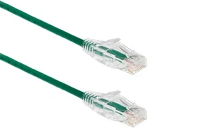 Cable de conexión Ethernet delgado Cat6, sin enganches, 3 pies, verde - Imagen 1 de 6