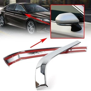 2PCS Chrome Rearview Side Door Mirror Cover Trim fit Toyota Camry xv70 2018 2019 - Picture 1 of 10