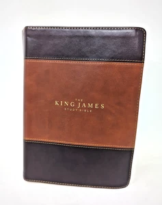 The King James Study Bible KJV Full-Color Edition Brown Leather Thomas Nelson - Picture 1 of 6