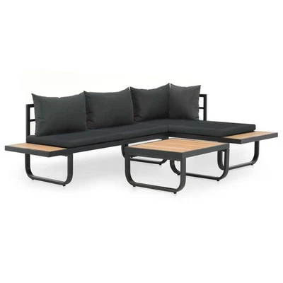 Sofa Set of 2 Anthracite Aluminum Medium Modular Sofa - Image 1 of 4