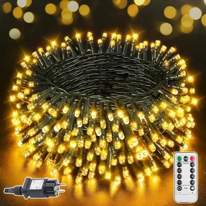 LED Lichterkette 10M/20M mit 100/200 warmweißen LEDs, mit Fernbedienung, 8 Modi - Bild 1 von 6