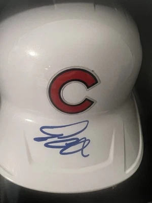 Pete Crow Armstrong Autograph Full Size Cubs Helmet w Stand- Fanatics Cert (PCA) - Image 1 of 4