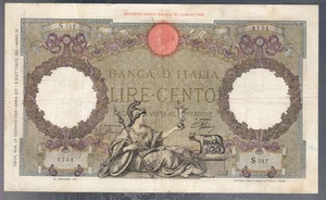 100 lire roma guerriera roma fascio 29 01 1938 bel bb naturale LOTTO 3238 - Picture 1 of 2