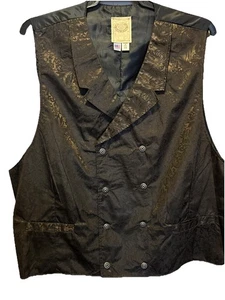 VINTAGE  WAH MAKER FRONTIER CLOTHING MEN'S VEST SIZE LARGE PAISLEY WESTERN VGC C - Picture 1 of 8