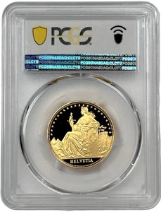1986 AH Schweiz 1/2 oz Unze Gold Rutli Eternal Pact Proof Münze PCGS PR 69 DC - Bild 1 von 2