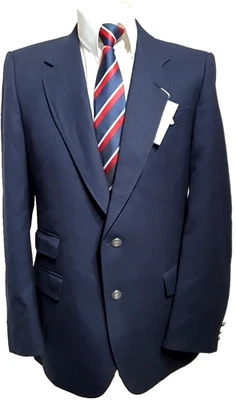 Daks Mens Jacket Blazer Ch40"R Navy military style - Image 1 of 4