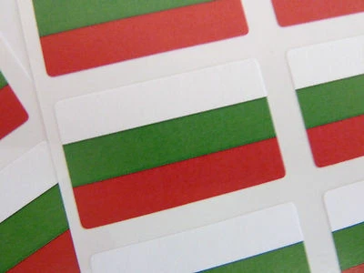 Mini Sticker Packung, Selbstklebende Bulgarien Flagge Etiketten, FR86 - Bild 1 von 2
