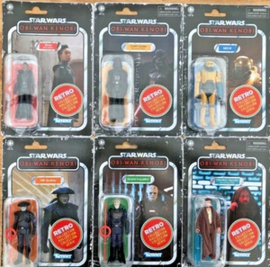 Star Wars Retro Collection 3.75" Action Figures Obi-Wan Kenobi All 6 F4201 New - Picture 1 of 10