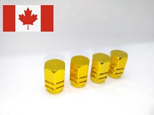Gold Valve Stem Caps, car tire wheel dust cover, air sport wheels tires seller - Photo 1 sur 4