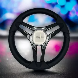 Verona Boat Steering Wheel Black Brushed Aluminum Spokes KEYED or SPLINED HUB - Bild 1 von 23