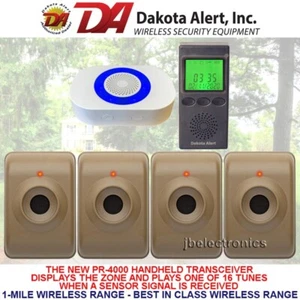 DAKOTA ALERT DCMA-4K PLUS+MTPR-4000 SISTEMA DI ALLARME WIRELESS - 4 SENSORI - Foto 1 di 7