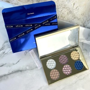 New STILA Blue Realm Velvet Eye Shadow Palette, Gold Brick Case ~Shimmer & Matte - Picture 1 of 5