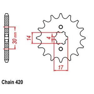 RK Front Sprocket 13T for Suzuki DRZ110 2003-2005 - Picture 1 of 1