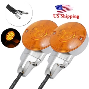 LED Flat Turn Signal Light For Kawasaki Vulcan 2000 1700 1500 900 800 Classic LT - Picture 1 of 12