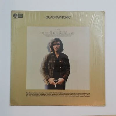 KRIS KRISTOFFERSON Silver Tongued Devil & I ZQ30679 Quadraphonic LP Vinyl VG++ - Image 1 of 3