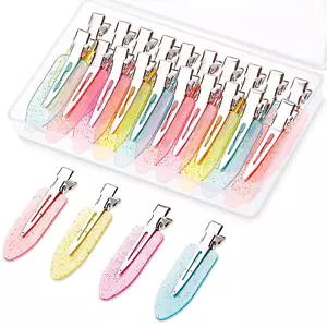 20 Pcs No Bend Hair Clips, No Crease Hair Clips Curl Pin Clips with Storage Box  - Picture 1 of 12