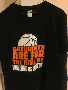 Black Basketball T Shirt, 100% Cotton, Medium - Picture 1 of 3
