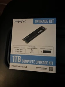 PNY 1TB M.2 NVMe Gen4 x4 Internal SSD With Upgrade Kit with Transfer Adapter 🔥 - Picture 1 of 1