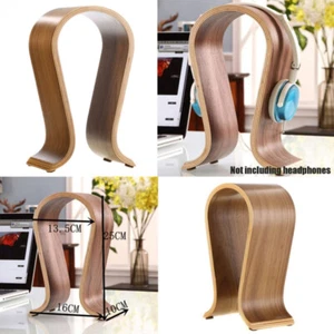Headset Halterung Holz Headsethalter Kopfhörer Halter Ständer Walnuss Gaming DHL - Bild 1 von 12