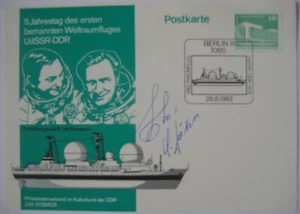 Waleri Bykowski Bykovskij Sigmund Jähn Sojus 2x signiert Signatur Autogramm  - Bild 1 von 2