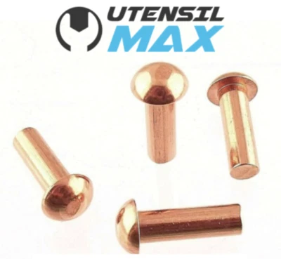 RIBATTINI TESTA BOMBATA  RAME 3X15 conf 50 PZ  - Immagine 1 di 2