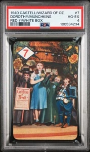 1940 Castell Wizard of Oz Dorothy & Munchkins Red White Box #7 PSA 4 VG-EX - Picture 1 of 2