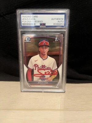 Jesus Caba "Starlyn" Signed 2023 Bowman Chrome #BCP-164 PSA DNA - Image 1 of 2