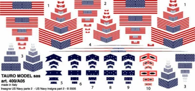 TM400/A05 TAURO MODEL LINE BANDIERE NAVALI 1/400 - US NAVY MODERNE - Immagine 1 di 2