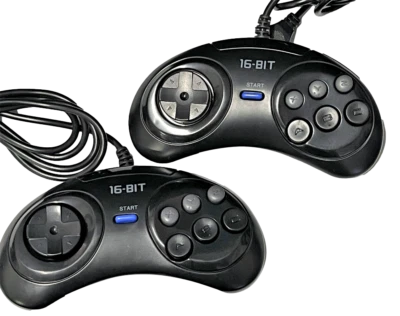 2 X 16-Bit Sega Mega Drive Controller 6 Button Master System New Aftermarket Pad - Image 1 of 4