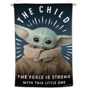BABY YODA THE MANDALORIAN DISNEY 28"X40" BANNER VERTICAL FLAG NEW WINCRAFT 😎🔥 - Picture 1 of 1