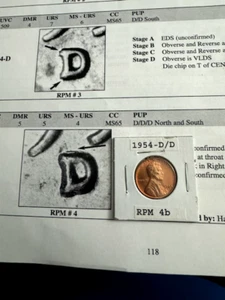 1954-D/D/D North and South Lincoln Wheat cent UNC RD RPM 4 Really Nice - Picture 1 of 2