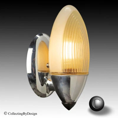SINGLE Lightolier "Chromart" 2208 Modernist Art Deco Sconce Light Fixture c.1939 - Image 1 of 4