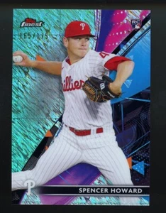 2021 Finest #19 Spencer Howard - refractor Aqua Shimmer #'d/175 casi nuevo+ - Imagen 1 de 2