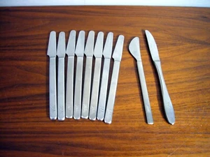 JAL Silverware Japan Airlines 10 Knives Vintage set rare Stainless - Picture 1 of 4