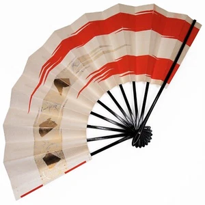 Vintage Japanese Kyoto Odori Maiogi Folding Orange & Gold Dance Fan: RTMar23-D - Picture 1 of 5