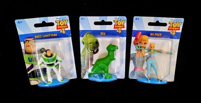 Disney Pixar Toy Story 4 Mini Action Figure Lot Woody Buzz Lightyear Rex Bo Peep - Image 1 of 4