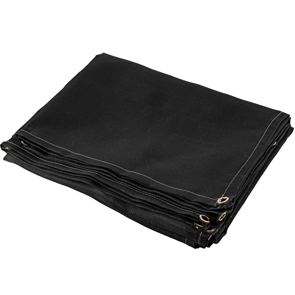 Vevor Welding Fire Blanket Fiberglass 6' X 10' Fire Retardant Blanket - Black