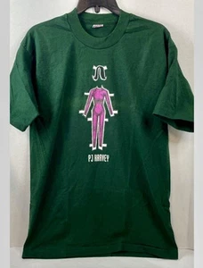 Vintage 1995 PJ Harvey Paper Doll Tour Shirt Size Large Green Tee 1995-1996 - Picture 1 of 5