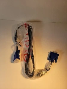 For Computer Monitor Connection 5FT VGA Cable 1080P Male Video Cable 15PIN 3+6 - Afbeelding 1 van 15