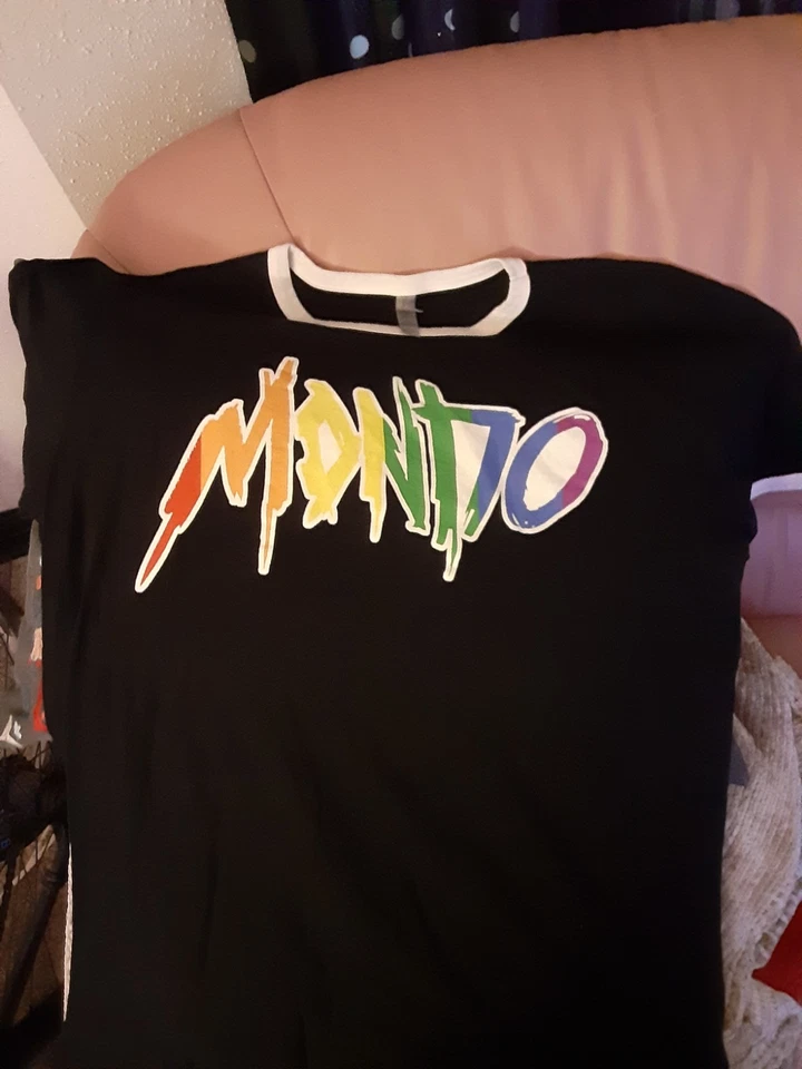 alamo drafthouse mondo t shirt rainbow ringer xl - Image 1 of 1