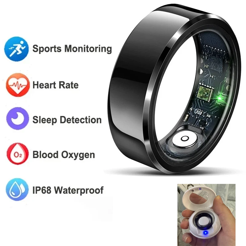 Monitor Smart Ring Health Tracker IP65 à prova d'água para monitor de frequência cardíaca fitness - Imagem 1 de 4