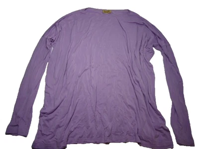 Top túnica Piko 1988 para mujer de gran tamaño pequeño cuadrado Lagenlook bambú púrpura Foto 1 de 4