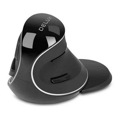 Delux Wireless Ergonomic Vertical Mouse, 2.4G USB Receiver, 1600 DPI, 6 Button - Image 1 of 4