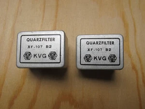 Prima für Amateurfunk-Selbstbau-Projekte: 2 Stk. Quarzfilter XF-107 B2 von KVG - Bild 1 von 3