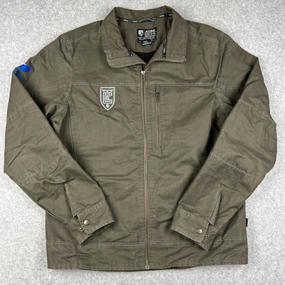 Kuhl Burr Jacket Fleece Lined Zip Bomber Large Mens Beige Patina Hiking - Image 1 of 4