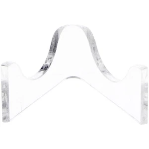 Plymor Clear Acrylic Curved Display Easel for Mineral, 0.875" H x 2" W x 1.75" D - Picture 1 of 2