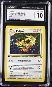 (PSA) CGC 10 PIDGEOT DUTCH 1. Edition Jungle Holo Pokemon Karte #8 GEM MINT! - Bild 1 von 2
