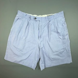 Vintage Daniel Cremieux Shorts Men 36 Blue Cotton Pleated Preppy 80s 90s Resort - Picture 1 of 4